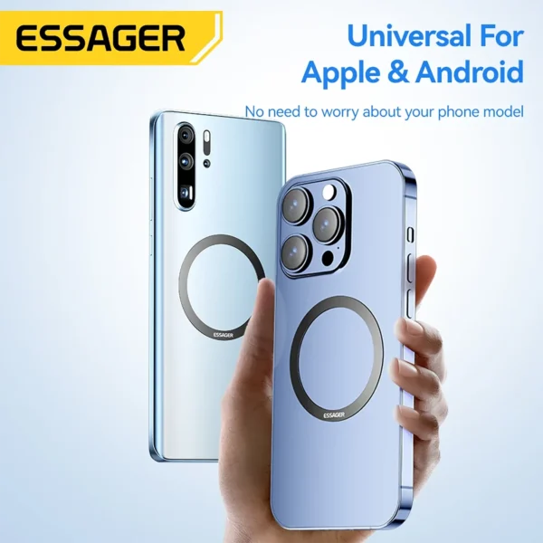 essager-magring-5 Essager Phone Magnetic Metal Ring Black for MagSafe 2pcs