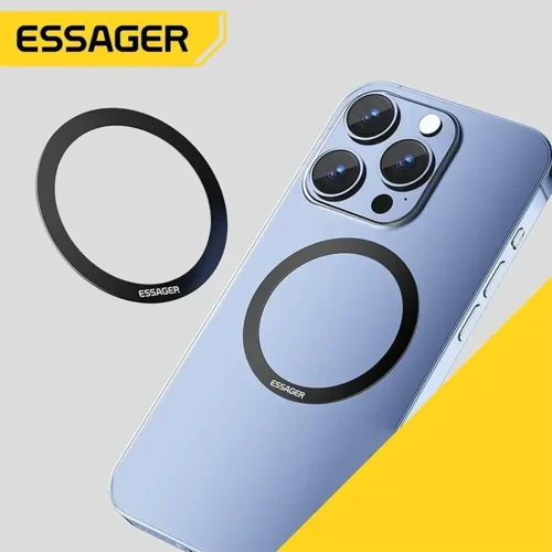 essager-magring-main Essager Phone Magnetic Metal Ring Black for MagSafe 2pcs