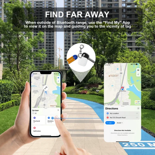 kf-S853e2c4e05124ba2b19dd124f3b8a239c GPS Tracker Bluetooth Works with Apple Find My APP with Silicone Shell Case