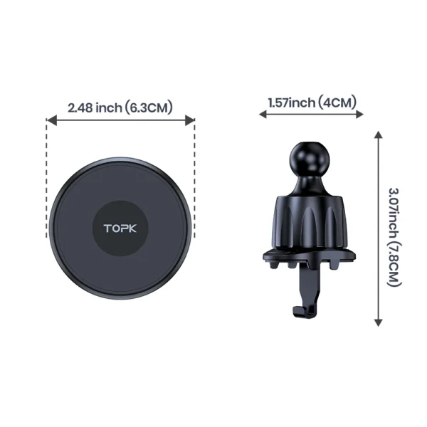 kf-Se1ee4fc9b7494a419e2894a02f319dd7p TOPK Phone Holder Magnetic for Car Air Vent Outlet