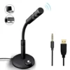 microphone-usb35mm-1 Microphone 3.5mm or USB Studio Stand Holder Black