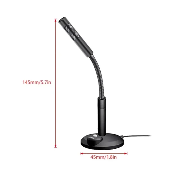 microphone-usb35mm-3 Microphone 3.5mm or USB Studio Stand Holder Black