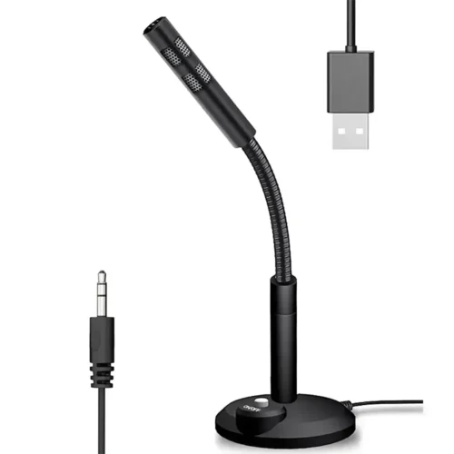 microphone-usb35mm-main Microphone 3.5mm or USB Studio Stand Holder Black