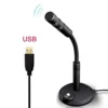 microphone-usb35mm-usb Microphone 3.5mm or USB Studio Stand Holder Black