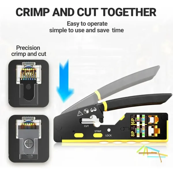 network-crimper-2 AMPCOM EZ-Type 3-in-1 RJ45 Network Tool Crimper / Cut / Strip