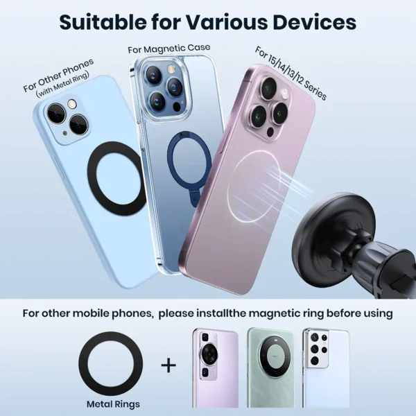 topk-airvent-2 TOPK Phone Holder Magnetic for Car Air Vent Outlet Black