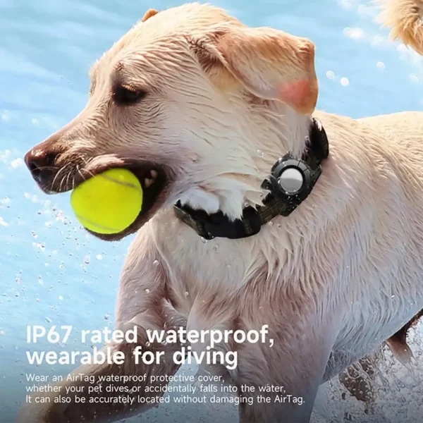 track-waterproofcase-2 AirTag IP67 Waterproof Protective Case for Pets Collar Black