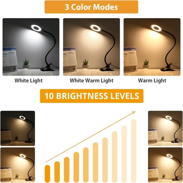 48-ledlamp-2 Flexible Clip on Desk Lamp 48 LEDs USB - Black