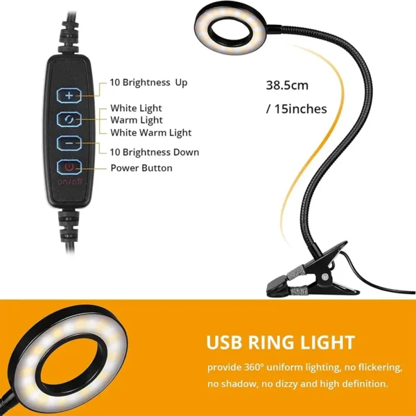 48-ledlamp-4 Flexible Clip on Desk Lamp 48 LEDs USB - Black