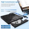dvdrw-usb-1 External DVD RW CD Writer USB Type-C or USB3.0 Slim For PC, Laptop, Mac - Black
