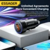 Essager Phone Fast Car Charger 54W QC 3.0 USB & USB C Black