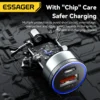 Essager Phone Fast Car Charger 54W QC 3.0 USB & USB C Black