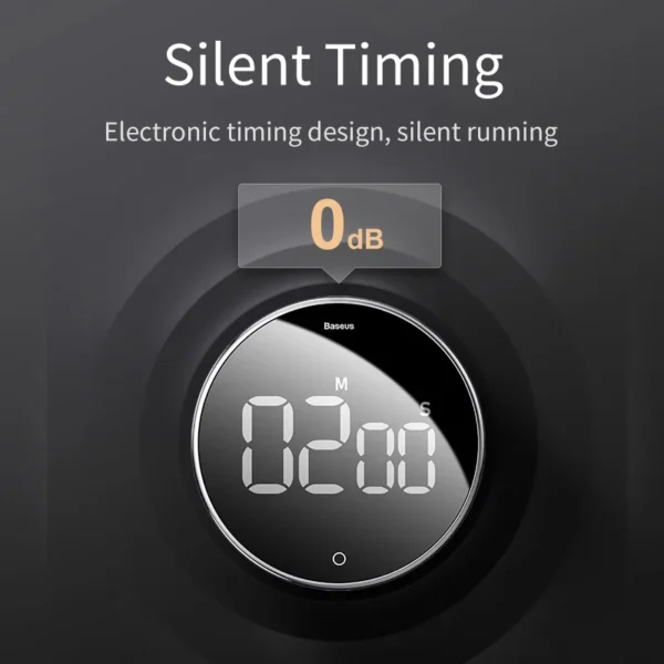 kf-Hf39900f81a3b487f92a59a2b3f6d74cd8 Baseus Magnetic Digital Kitchen Timer Manual Countdown Alarm Clock - Black