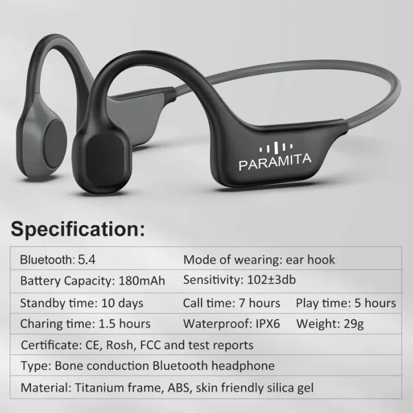 paramita-earphones-bone-2 Paramita DG08 Earphones Bone Conduction IPX6 Sweatproof