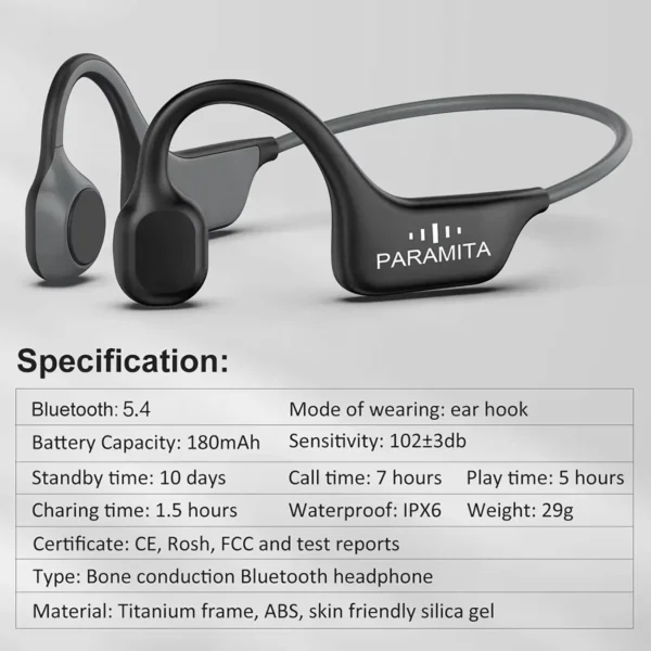 Paramita DG08 Earphones Bone Conduction IPX6 Sweatproof
