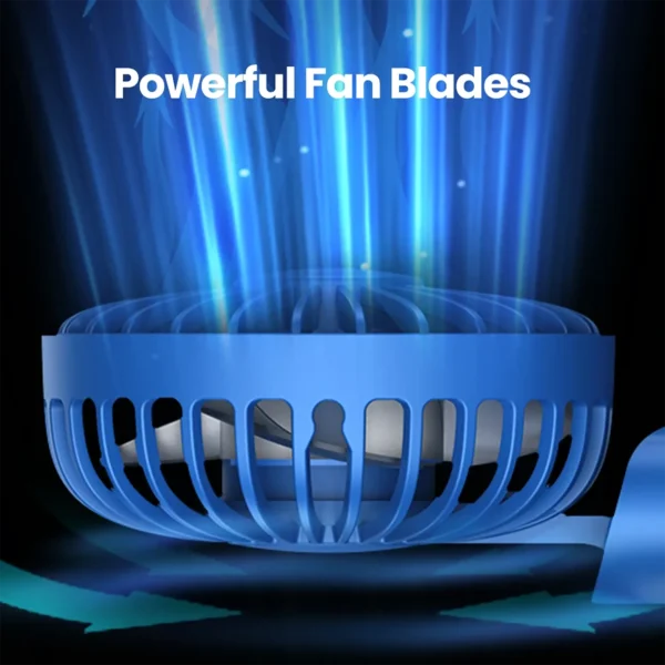 topk-portablefan-3 TOPK 5000mAh Mini Portable Fan USB Rechargeable Hand Held Fan 3 Speeds - Black