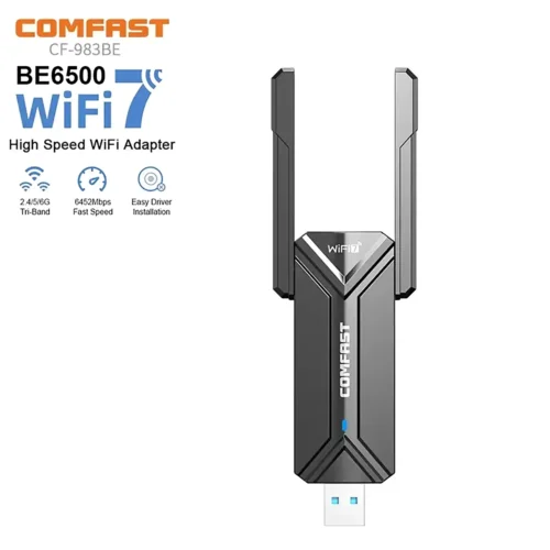 comfast-wifi-main COMFAST WiFi 7 Adapter 6G/5G/2.4G BE6500 WPA3 USB3.0
