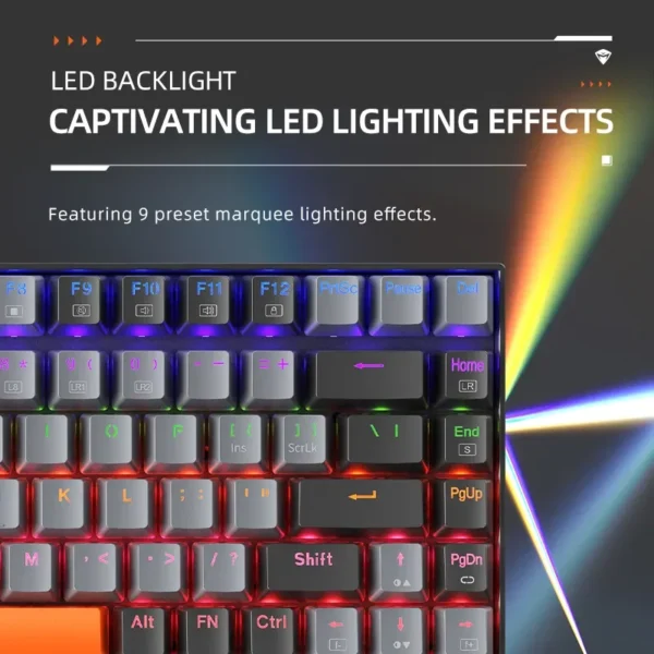 Machenike K500A-B84 Mechanical Wired Gaming Keyboard Hot Swappable 84 Keys RGB