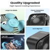 topk-fanusb-6 TOPK 4inch USB Mini Portable Fan 3 Speeds Quiet Desk Table - Black