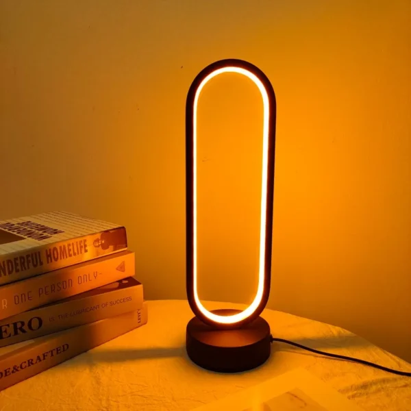 kf-S54b5733a6a044195b5e606564e67d6f49 LED Night Light Table Ring Lamp Three-color Dimming