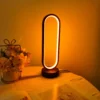 LED Night Light Table Ring Lamp Three-color Dimming - Black