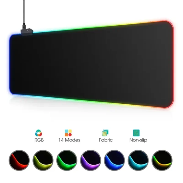 Computer Desk Mat LED RGB Light for Mouse & keyboard