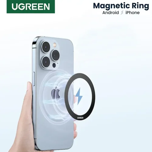 UGREEN Magnetic Metal Ring for MagSafe iPhone and Android Phones - Black
