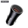 baseus60w Baseus 60W Metal USB Type C Car Charger Quick Charge SCP AFC QC 4.0 PD 27W