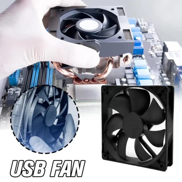 brushlessfan-3 5V Brushless 80x80mm 2500RPM Cooling Oil-impregnated Fan USB