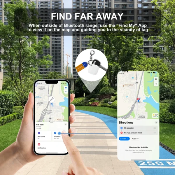 gps-iphonecover-4 GPS Tracker Bluetooth Works with Apple Find My APP with Silicone Shell Case - Black