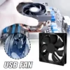 kf-S13e37162718e446ca0712fba2f6c6125Y 5V Brushless 80x80mm 2500RPM Cooling Oil-impregnated Fan USB