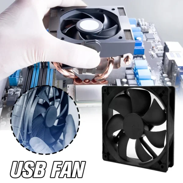 kf-S13e37162718e446ca0712fba2f6c6125Y 5V Brushless 80x80mm 2500RPM Cooling Oil-impregnated Fan USB