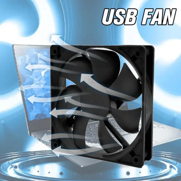 kf-S6e46ada14ae3484b98b3dac9c36809ff5 5V Brushless 80x80mm 2500RPM Cooling Oil-impregnated Fan USB
