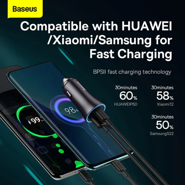 kf-S6ec3943838334cf8a60e48ab5409ef3bL Baseus 60W Metal USB Type C Car Charger Quick Charge SCP AFC QC 4.0 PD 27W
