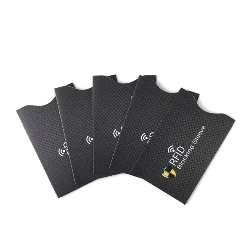 rfied-blocking-sleeve-main 5Pcs Anti Theft for RFID Credit Card Protector Blocking - Black