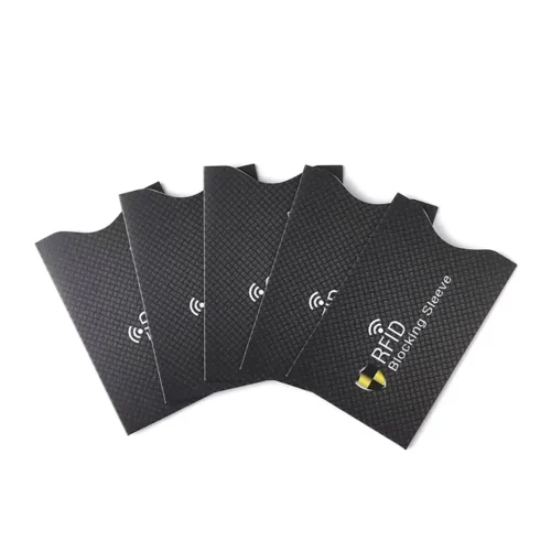 rfied-blockingsleeve-main 5Pcs Anti Theft for RFID Credit Card Protector Blocking - Black