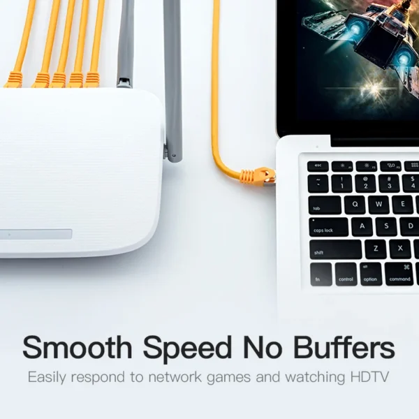 Cat6A Vention Ethernet Double Shield Round Cable 10Gbps 500Mhz