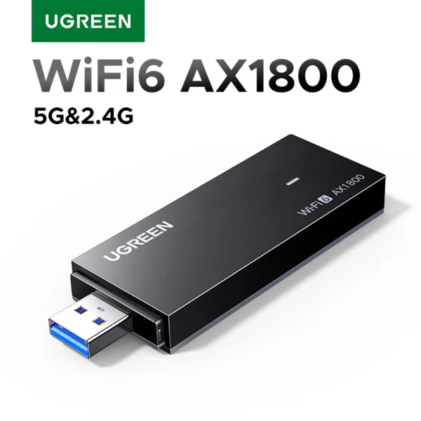 UGREEN WiFi Adapter AX1800 WPA3 WiFi6 5G & 2.4G Dual-band USB3.0