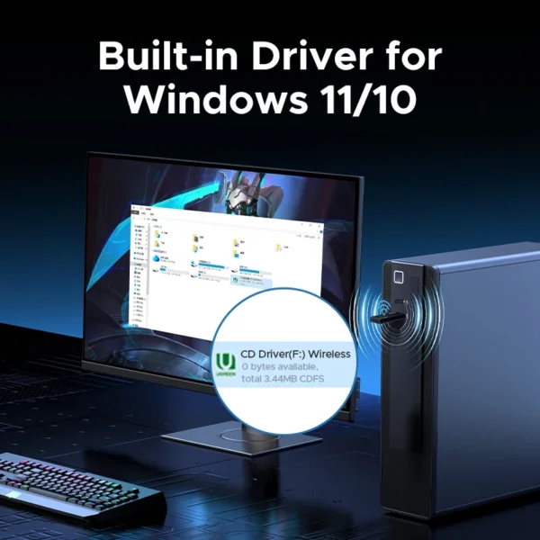 UGREEN WiFi Adapter AX1800 WPA3 WiFi6 5G & 2.4G Dual-band USB3.0