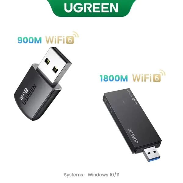 ugreen-ax900ax1800-main UGREEN WiFi Adapter AX900 / AX1800 WPA3 WiFi6 5G & 2.4G Dual-band USB3.0
