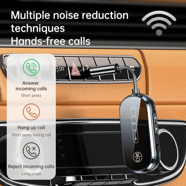 blueereceiver54-2 Bluetooth 5.4 Audio Transmitter Receiver 3.5mm AUX Jack Airplane TV Car
