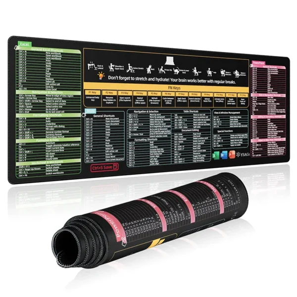 officepad Computer Desk Mat Office Shortcuts