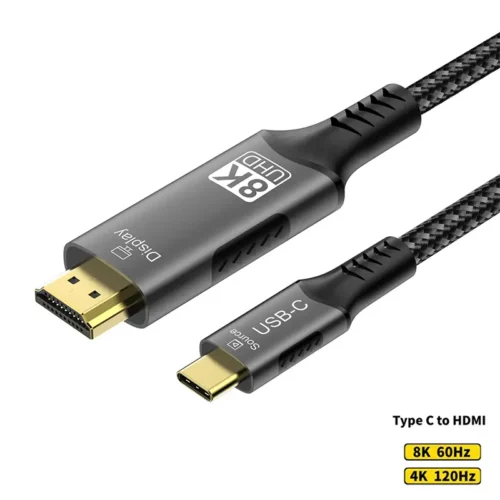 usbc-hdmi USB C to HDMI Cable 8K@60Hz 4K@120Hz Type C to HDMI-Compatible HDTV Cable for TV Laptop MacBook iPad
