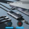 ventium-hub6in1-2 Vention 6-in-1 USB C 8K@30Hz HDMI HUB Smart Led Touch USB 3.0 RJ45 PD100W Docking Station for MacBook Desktop iPad Laptop