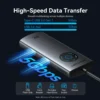 ventium-hub6in1-4 Vention 6-in-1 USB C 8K@30Hz HDMI HUB Smart Led Touch USB 3.0 RJ45 PD100W Docking Station for MacBook Desktop iPad Laptop