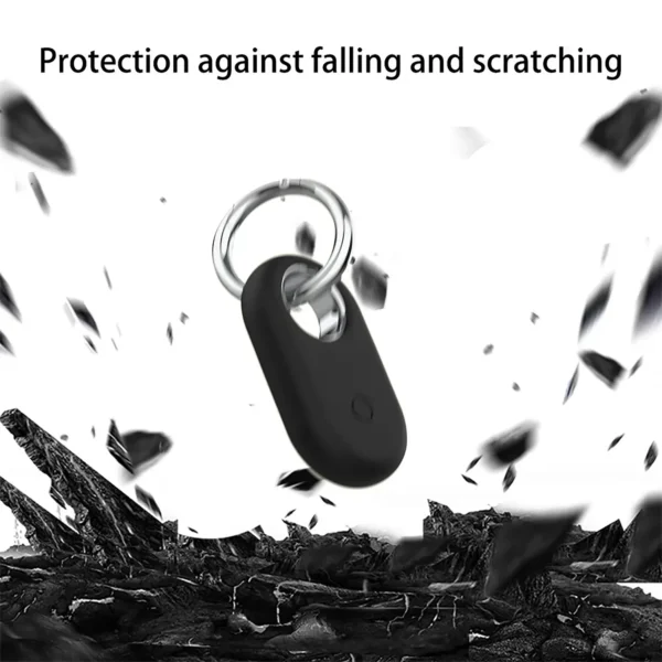 samsung-tagcase-2 Samsung SmartTag2 Anti-Scratch Protective Skin Case with Keychain - Black