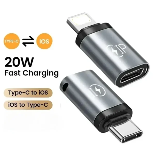 adapter-c-to-lighting-1 USB Cable Converter Lightning To USB C Adapter 20W for iPhone