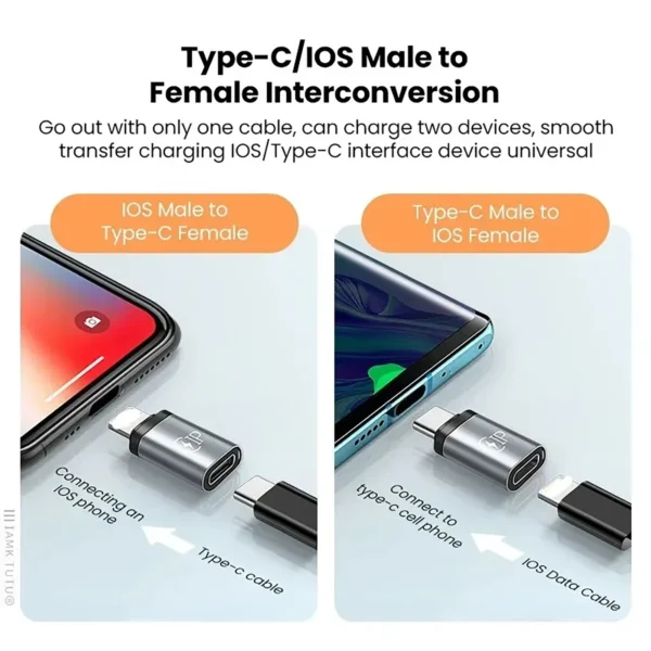 adapter-c-to-lighting-2 USB Cable Converter Lightning To USB C Adapter 20W for iPhone