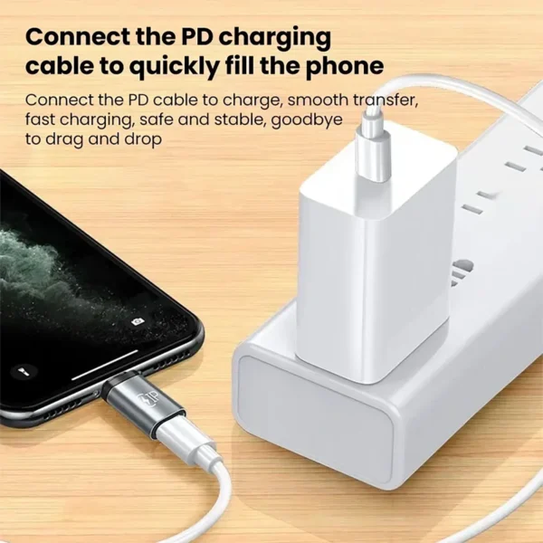 adapter-c-to-lighting-3 USB Cable Converter Lightning To USB C Adapter 20W for iPhone