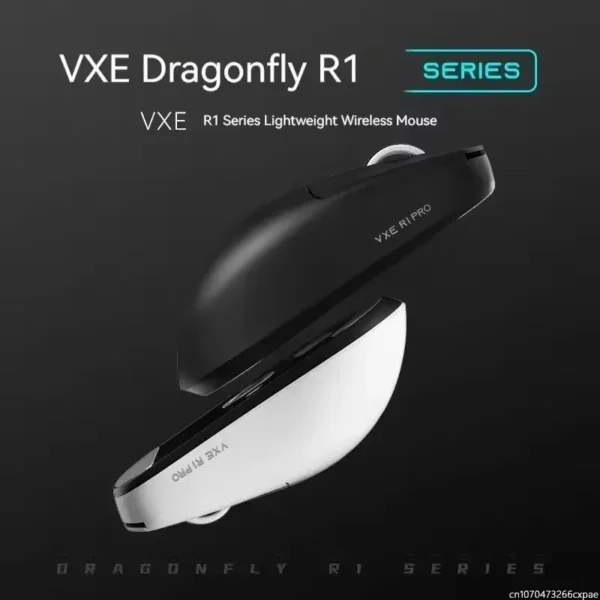 kf-S878d2a33df2c466eb851f69e0f117044P VXE Dragonfly R1 Wireless Mouse PAW3395 Sensor 2KHz FPS Game Office Mouse Intelligent Speed Low Delay - Black